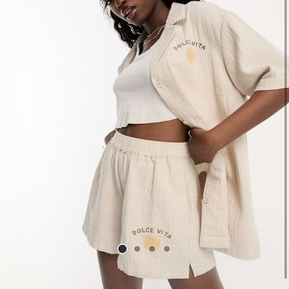 Dolce Vita Sand-Toned Muslin Set